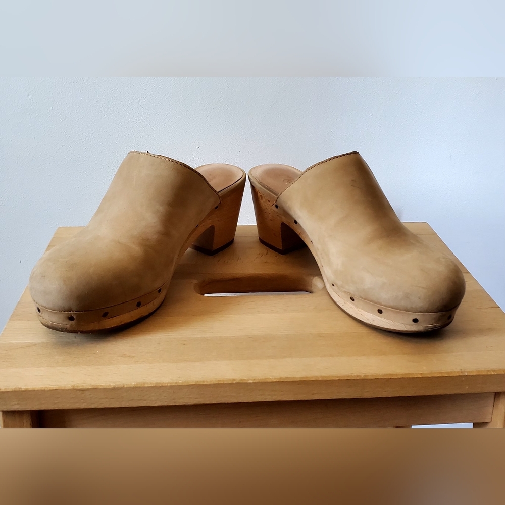 Madewell Tan Leather Clog Mules - Picture 4 of 5